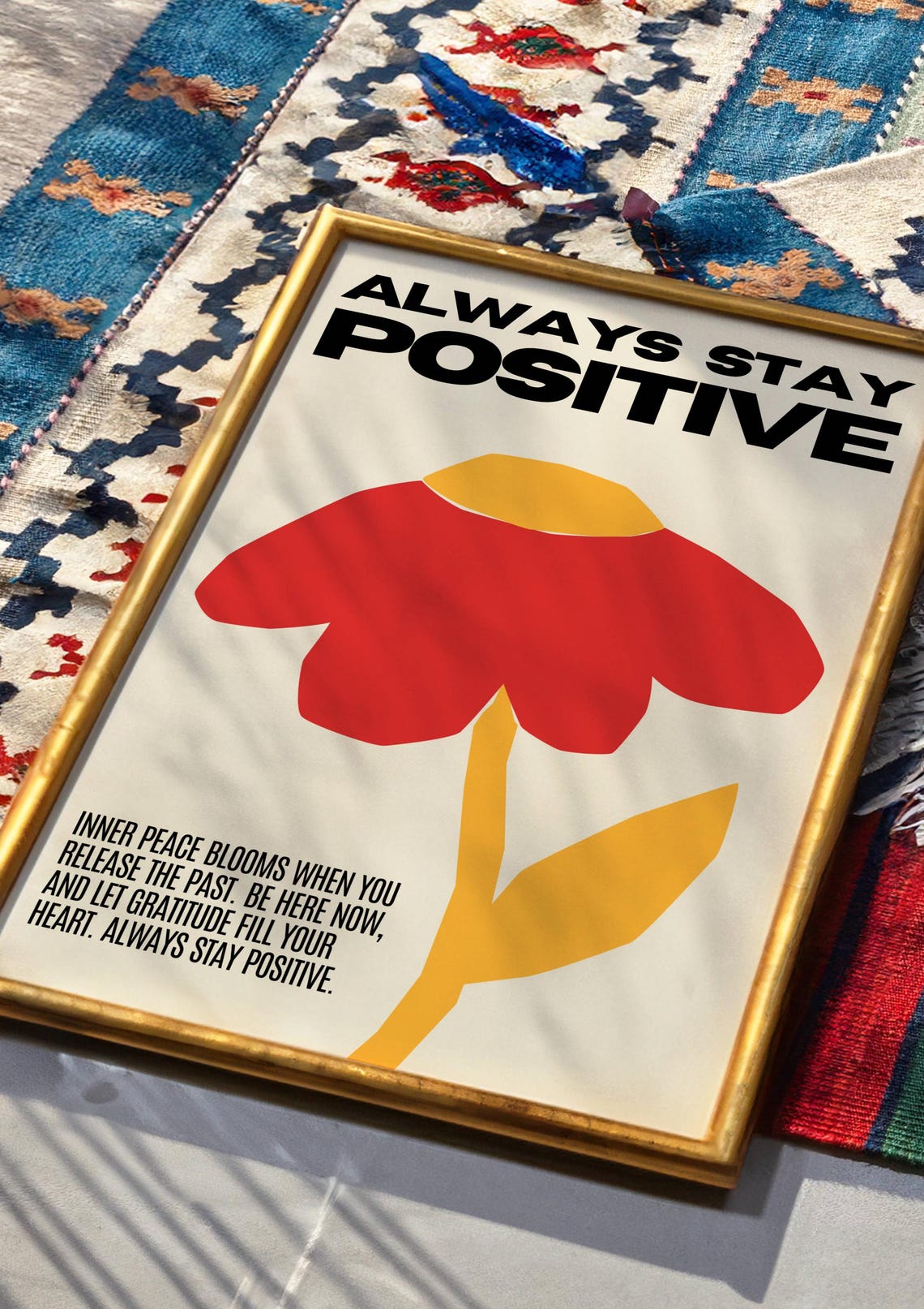 Always Stay Positive Wall Art Modern Eclectic Wall Art Instant Self Love Art - Image 4
