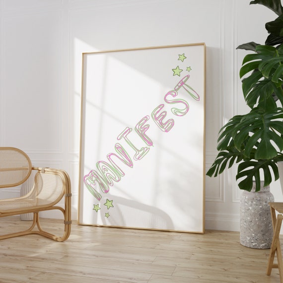 Manifest 777 Pop Art Print Sassy Girl Decor