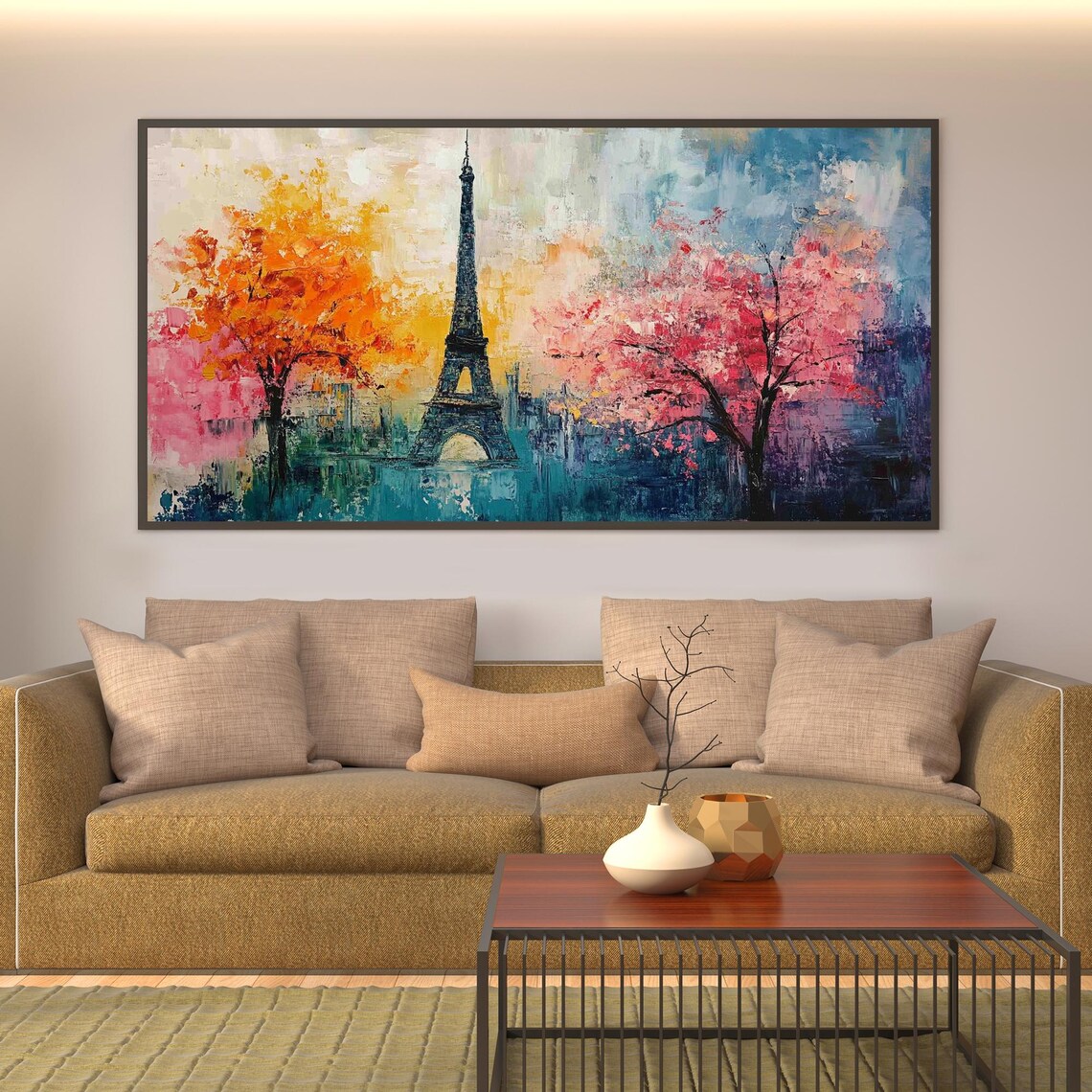 Paris Eiffel Tower Abstract, Oil-Painting-Style Art Print - Image 5
