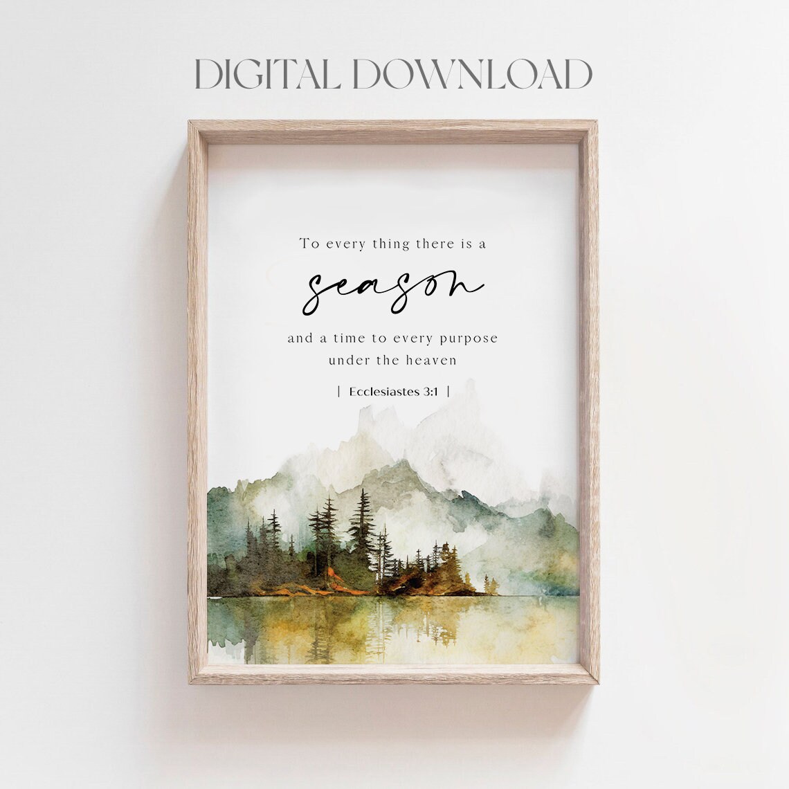 Ecclesiastes 31 Autumn Bible Verse Art Print - Image 3