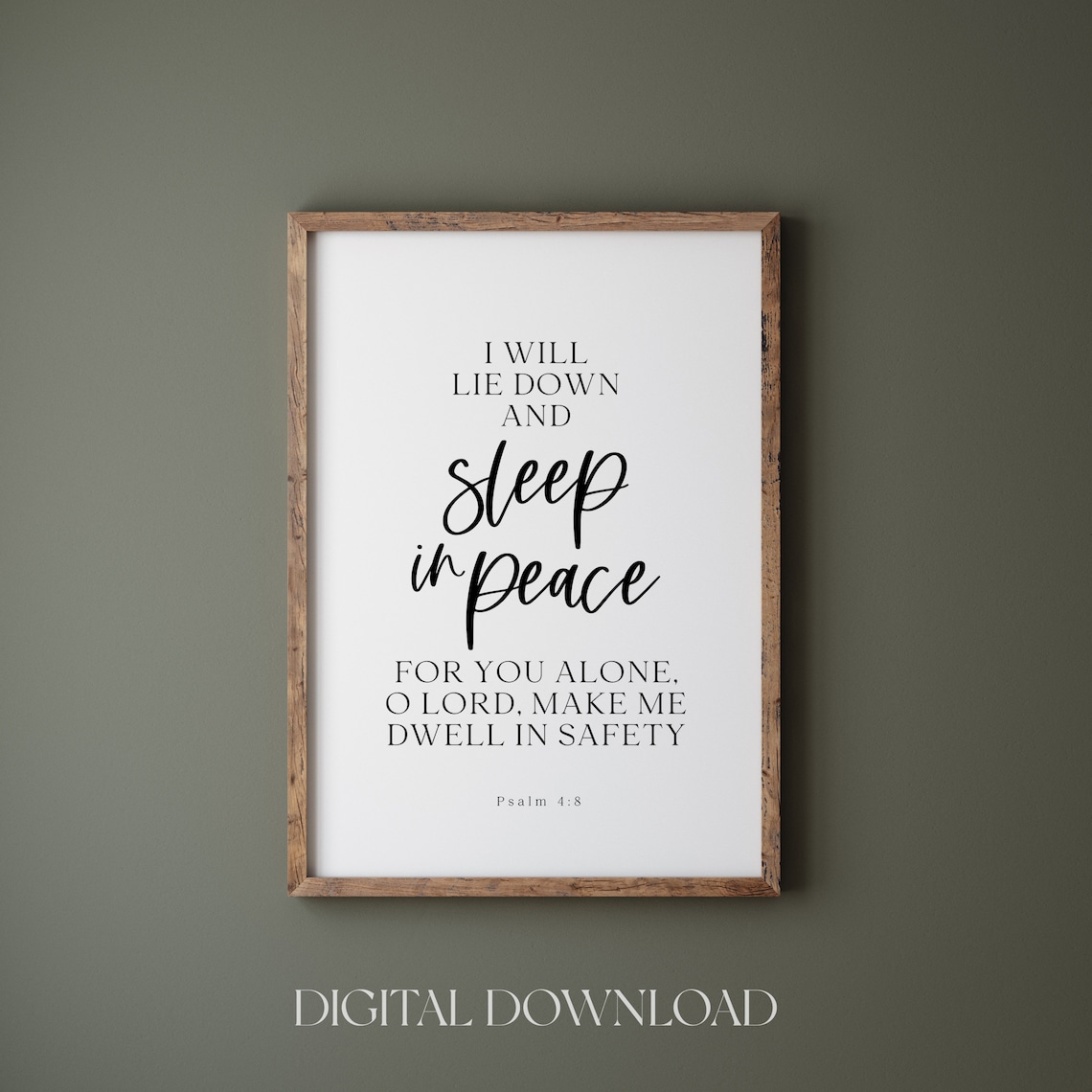 Psalm 48 Minimalist Bible Verse Art Print