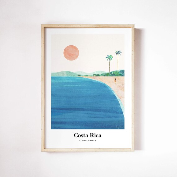 Costa Rica Print By Henry Rivers, Travel Poster