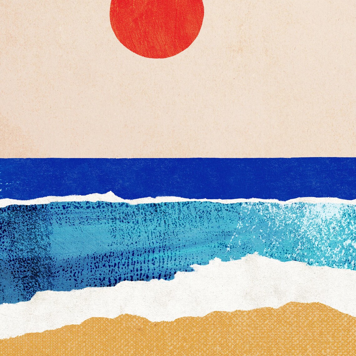 Ocean Sunrise by Henry Rivers, Beach Sunrise Poster - Image 2