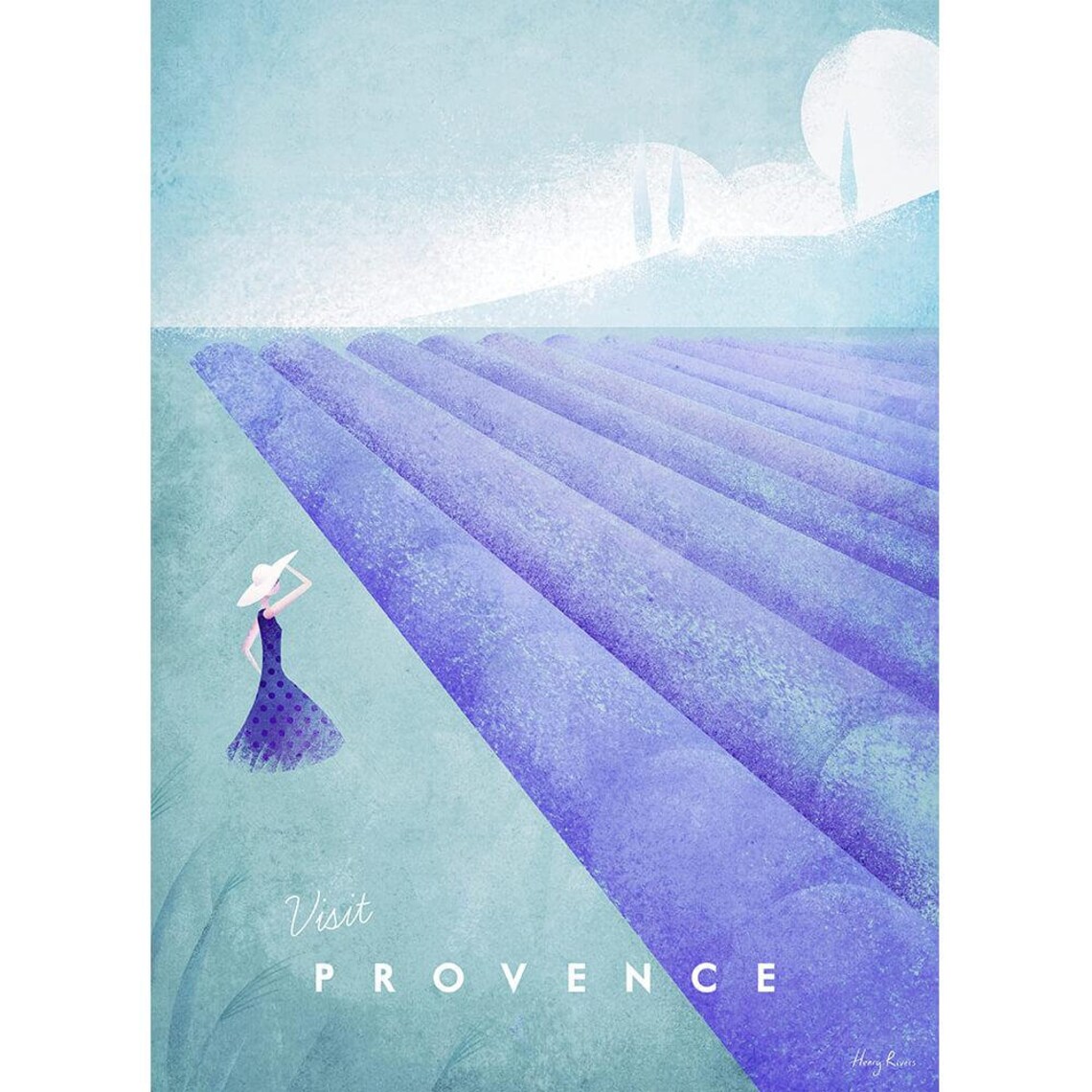 Provence Travel Poster, Minimalist Vintage Retro Art - Image 2