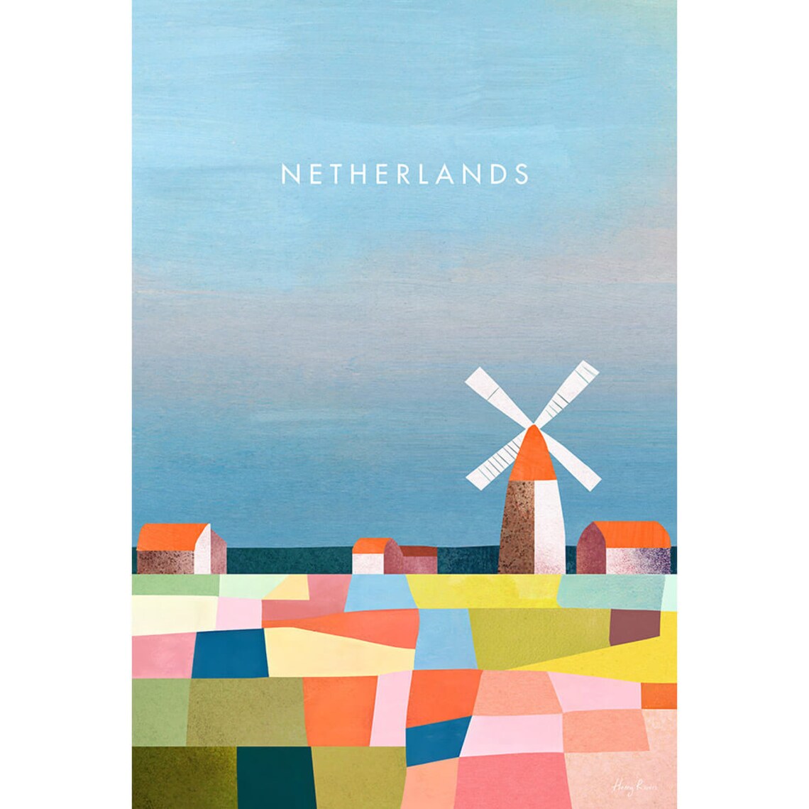Netherlands Tulip Fields by Henry Rivers Art Print - Image 3