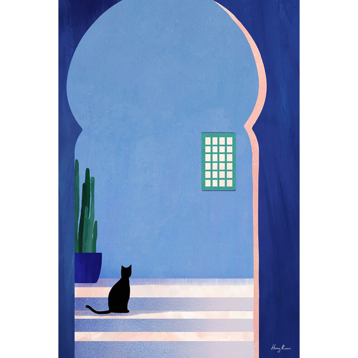 Henry Rivers Morocco Cat Art Print, Vintage Poster - Image 3