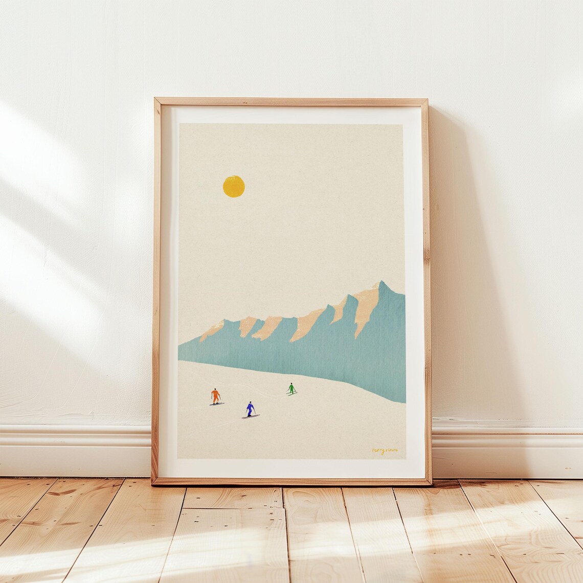 Henry Rivers Skiing Mountain Resort Art Print - Image 3