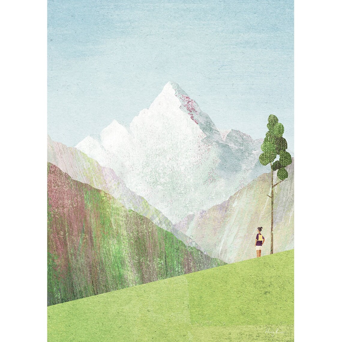 Mountains by Henry Rivers, Hiking Landscape Poster - Image 3