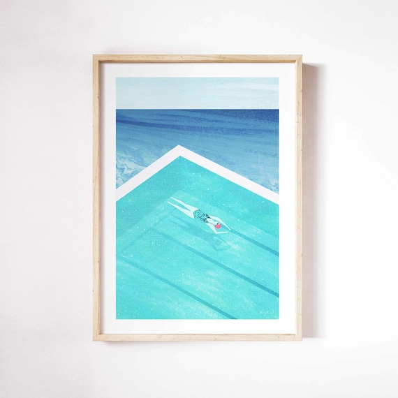 Bondi Icebergs Pool Art Print, Henry Rivers