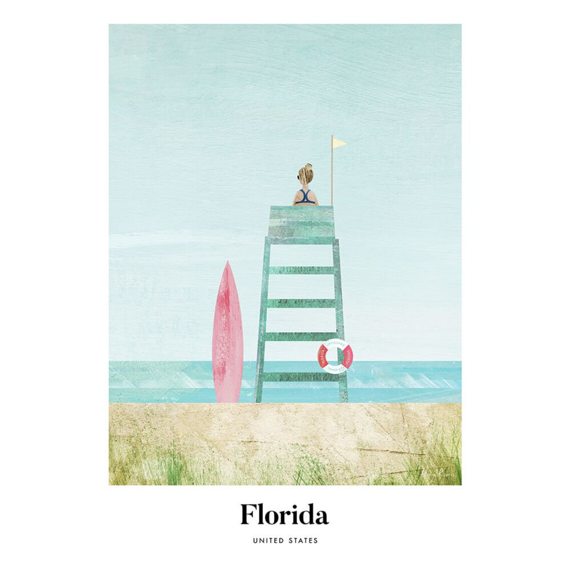 Florida Wall Art By Henry Rivers, Travel Poster - Image 3