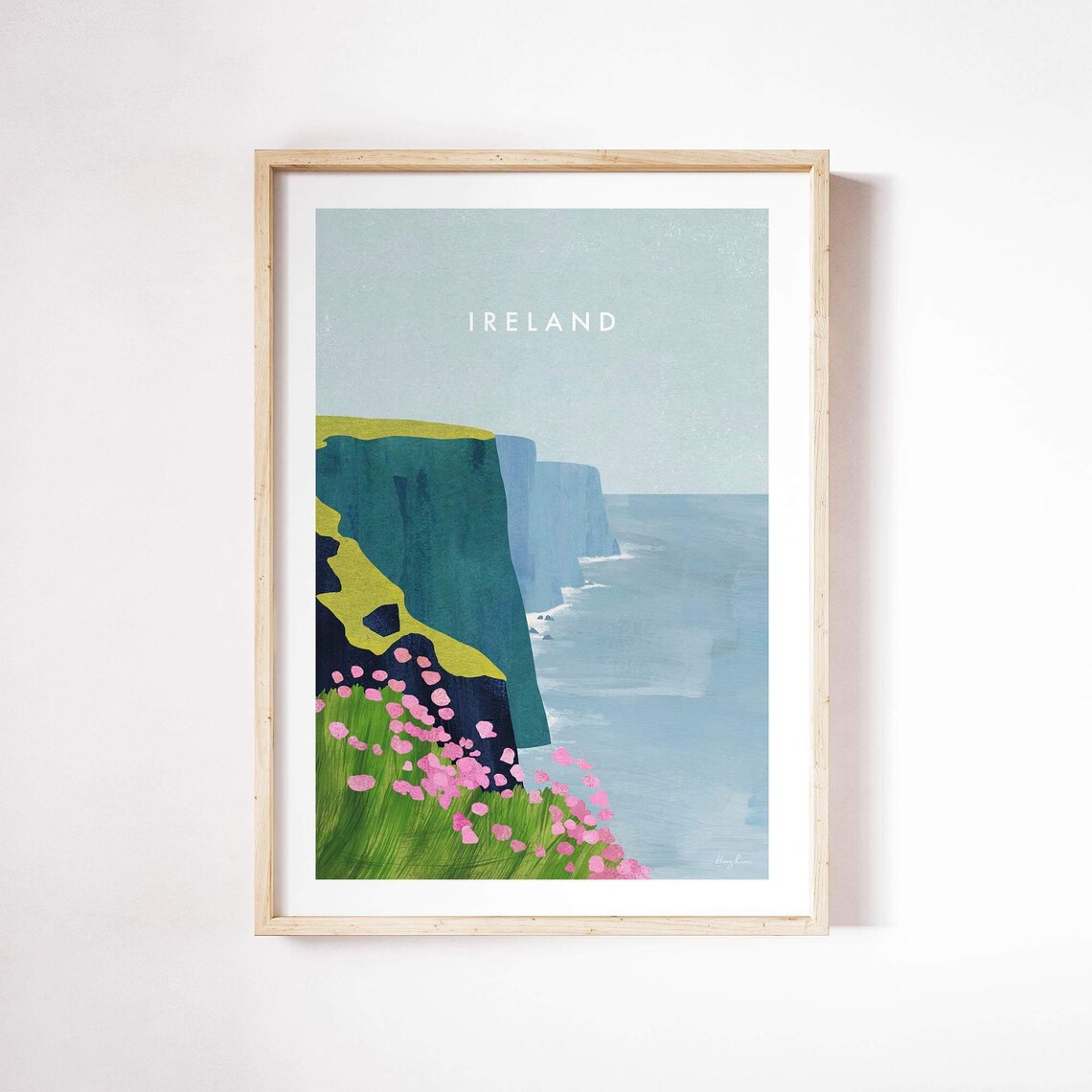 Ireland Cliffs Of Moher by Henry Rivers, Travel Poster