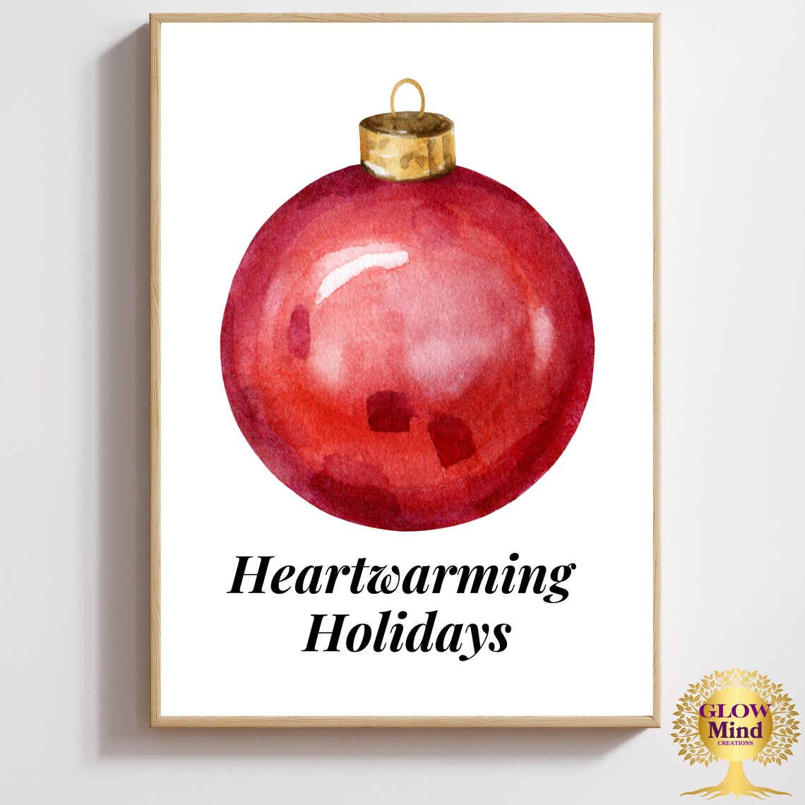 Heartwarming Holiday Christmas Ornament, Minimalist - Image 2