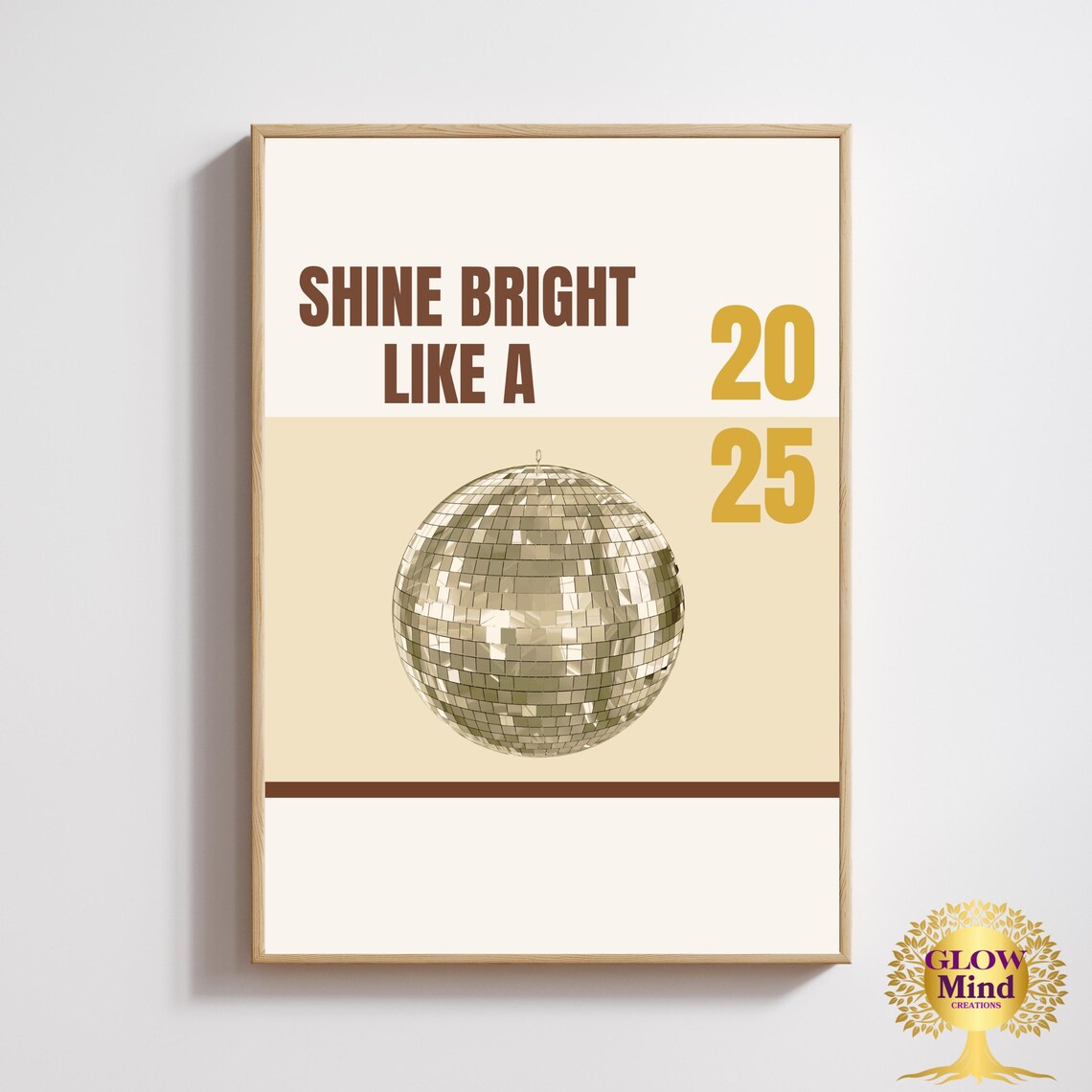 Shine Bright Like A Disco Ball, Minimalist Typography