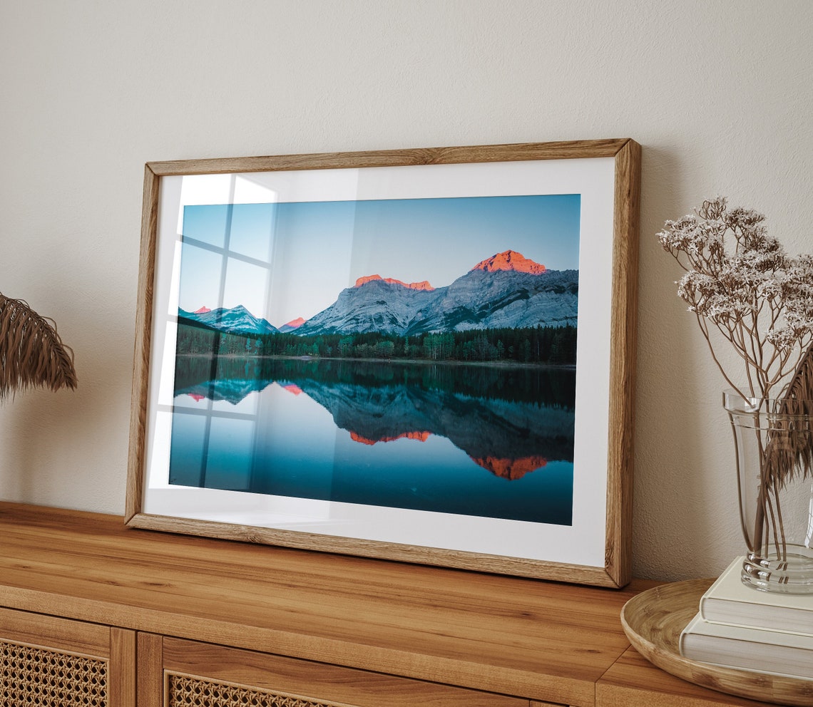 Banff Mountain Sunrise Photo Print, Canada
