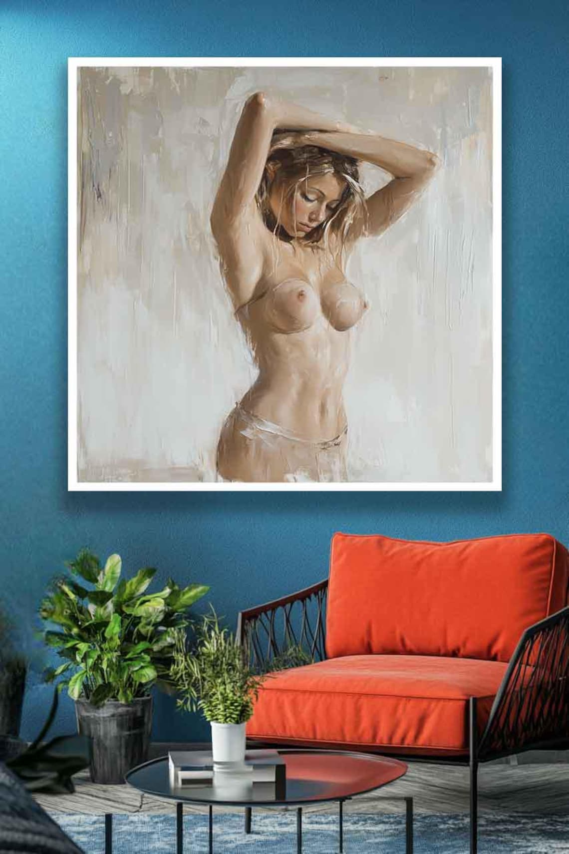 Erotica Woman Nude Art Print, Sensual Body Study - Image 3