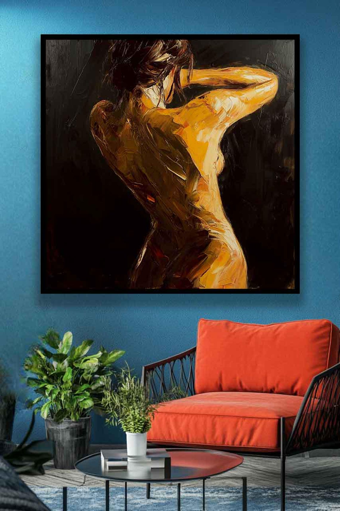 Naked Woman Print Nude Woman Oil Painting Style Wall Art Erotic Wall Art Print Sexy Girl Decor - Image 5