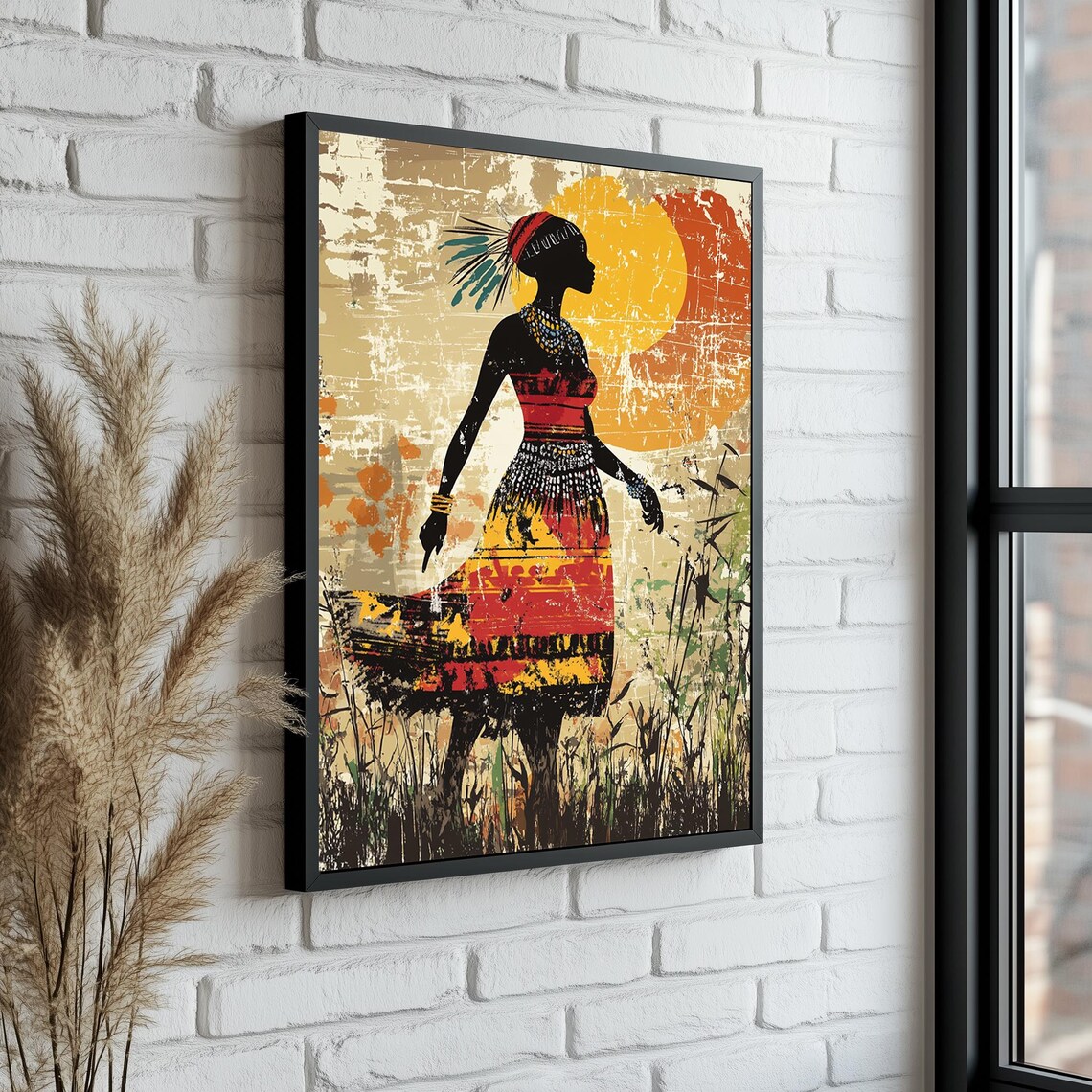 Ethnic Art African Women Wall Art African Tribal Woman Portrait Wall Art Ethnic Women Wall Art Unique Gift - Image 5