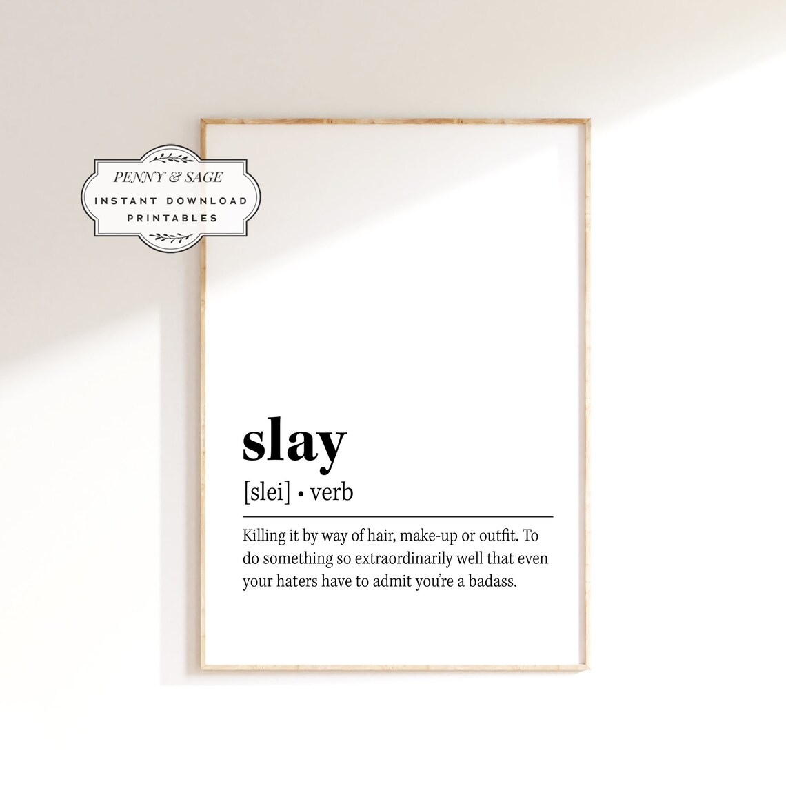 Slay Definition Quote Art Print, LGBTQ Office Gift - Image 2