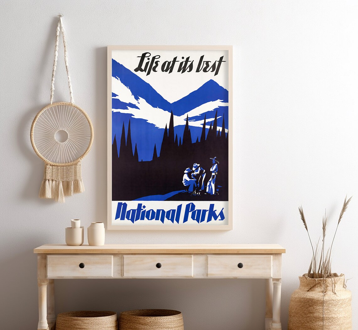 Life at its Best National Parks Vintage Camping Travel Poster Print - Image 4