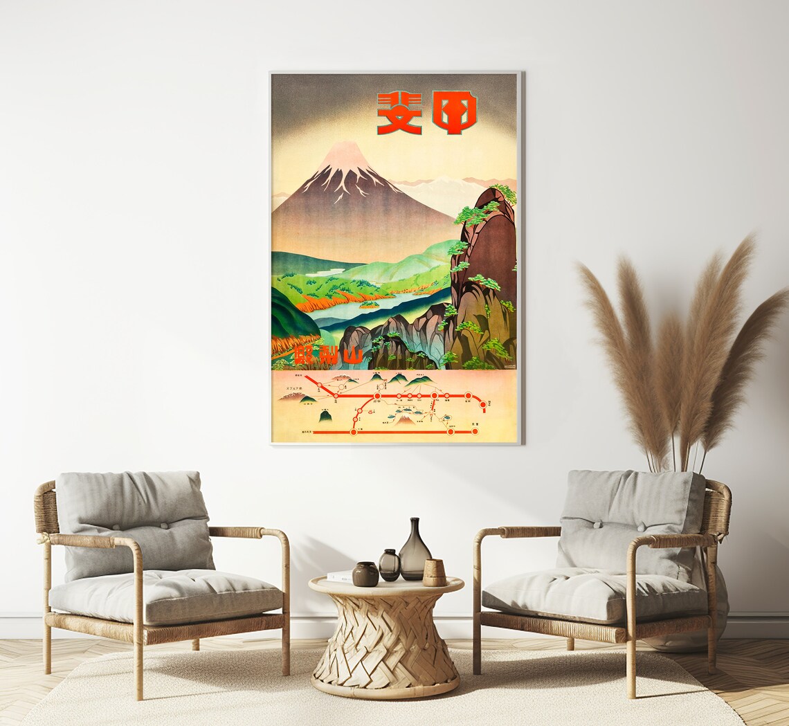 Japanese Railways Vintage Travel Poster, Japan - Image 3