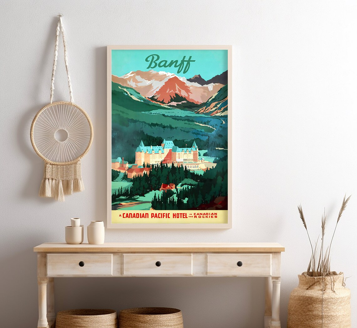 Banff Canada Vintage Travel Poster, Art Print - Image 4