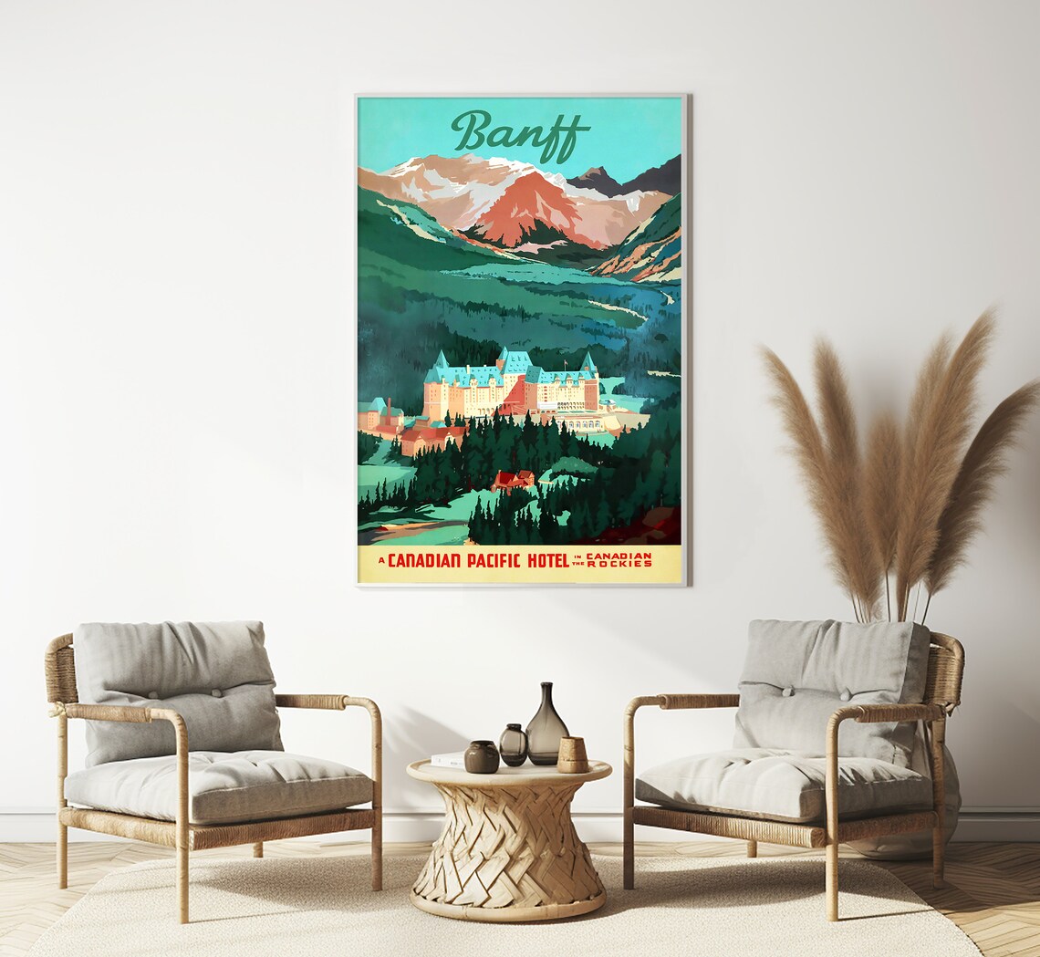 Banff Canada Vintage Travel Poster, Art Print - Image 2