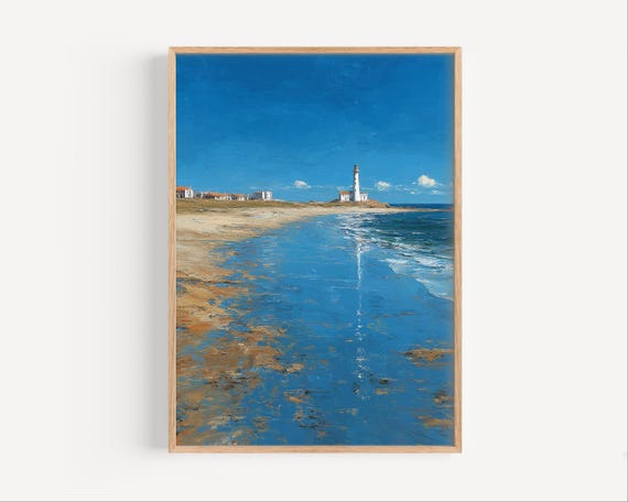Whyalla Oil Painting Print Australia Poster Or Canvas Paint Style Beach Wall Art Travel