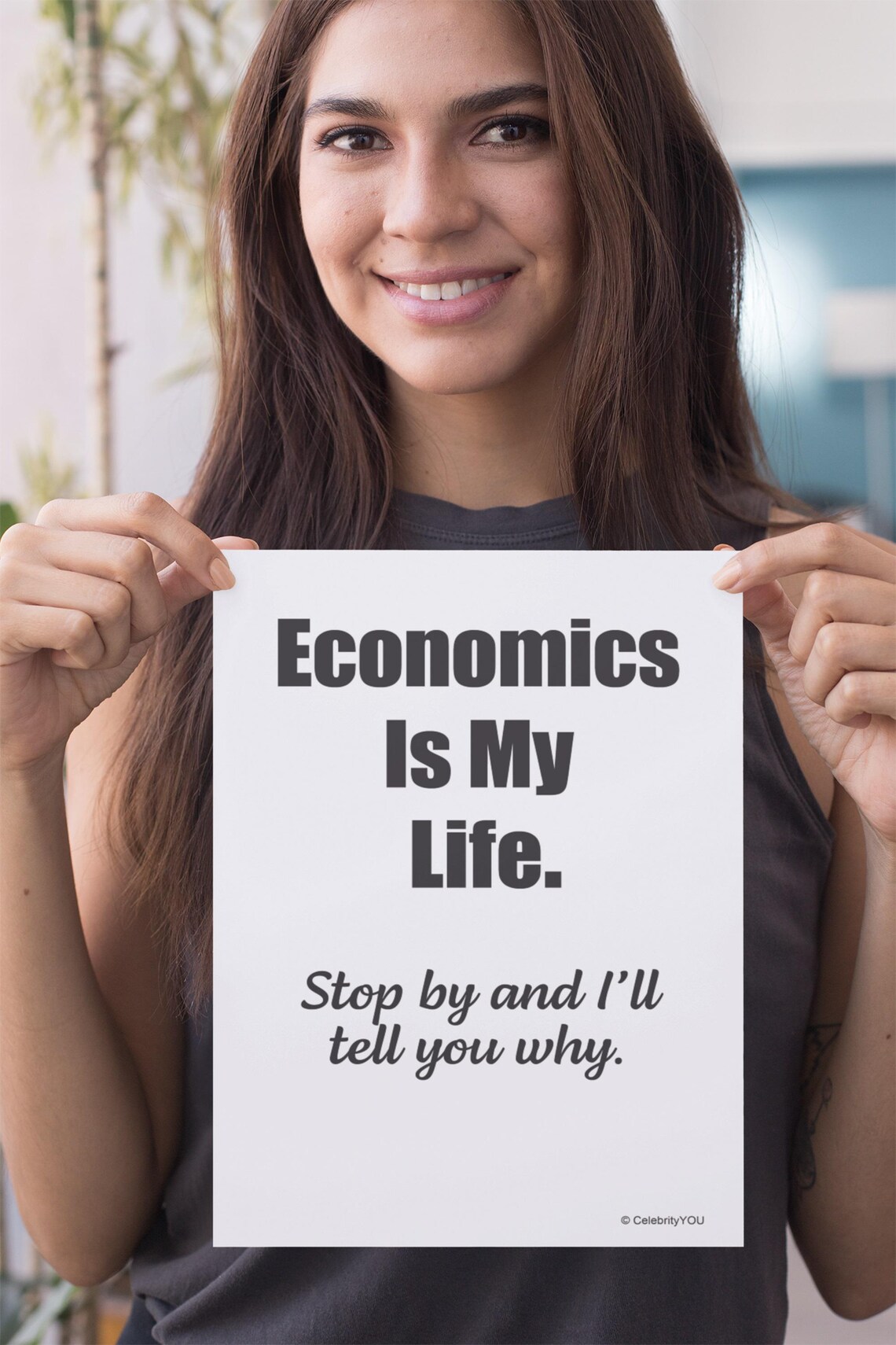Economics Is My Life Funny Economist Quote Office Gift Wall Art - Image 2