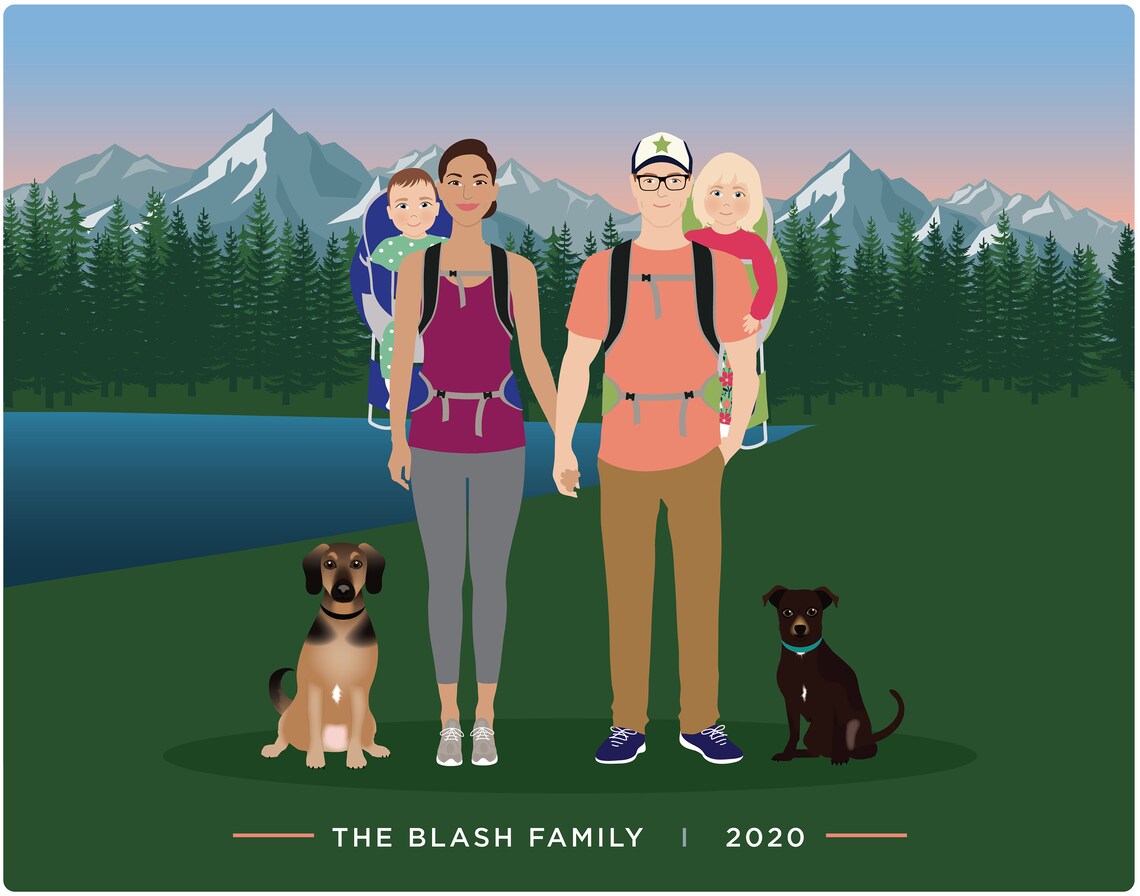 Personalized Family Portrait, Christmas Gift - Image 3