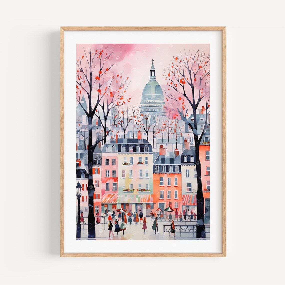 Paris Saint Germain Des Pres Modern Travel Poster