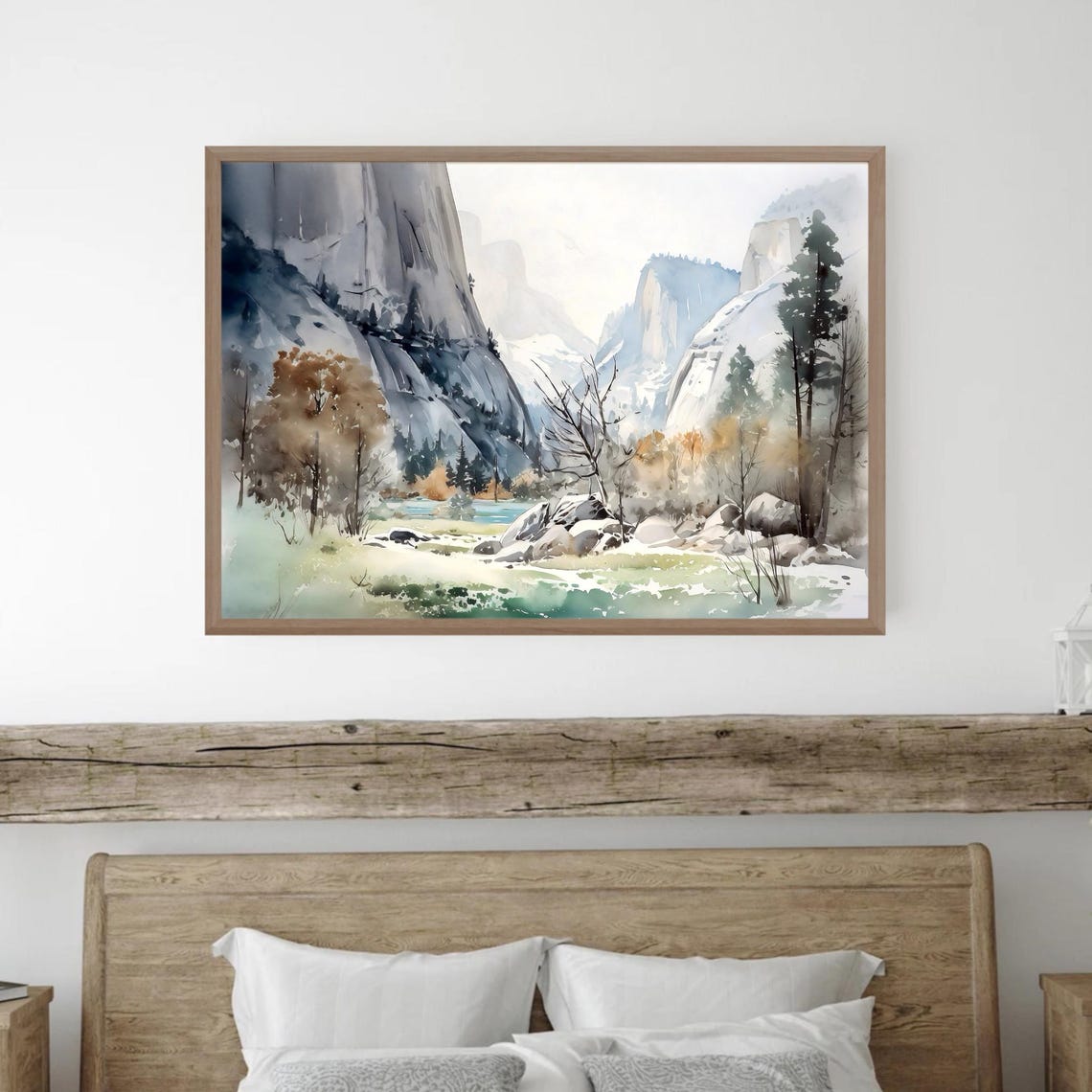 Yosemite National Park Watercolor Painting Art Print National Park Poster Usa National Park Wall Art National Park Home Decor Gift Art - Image 4