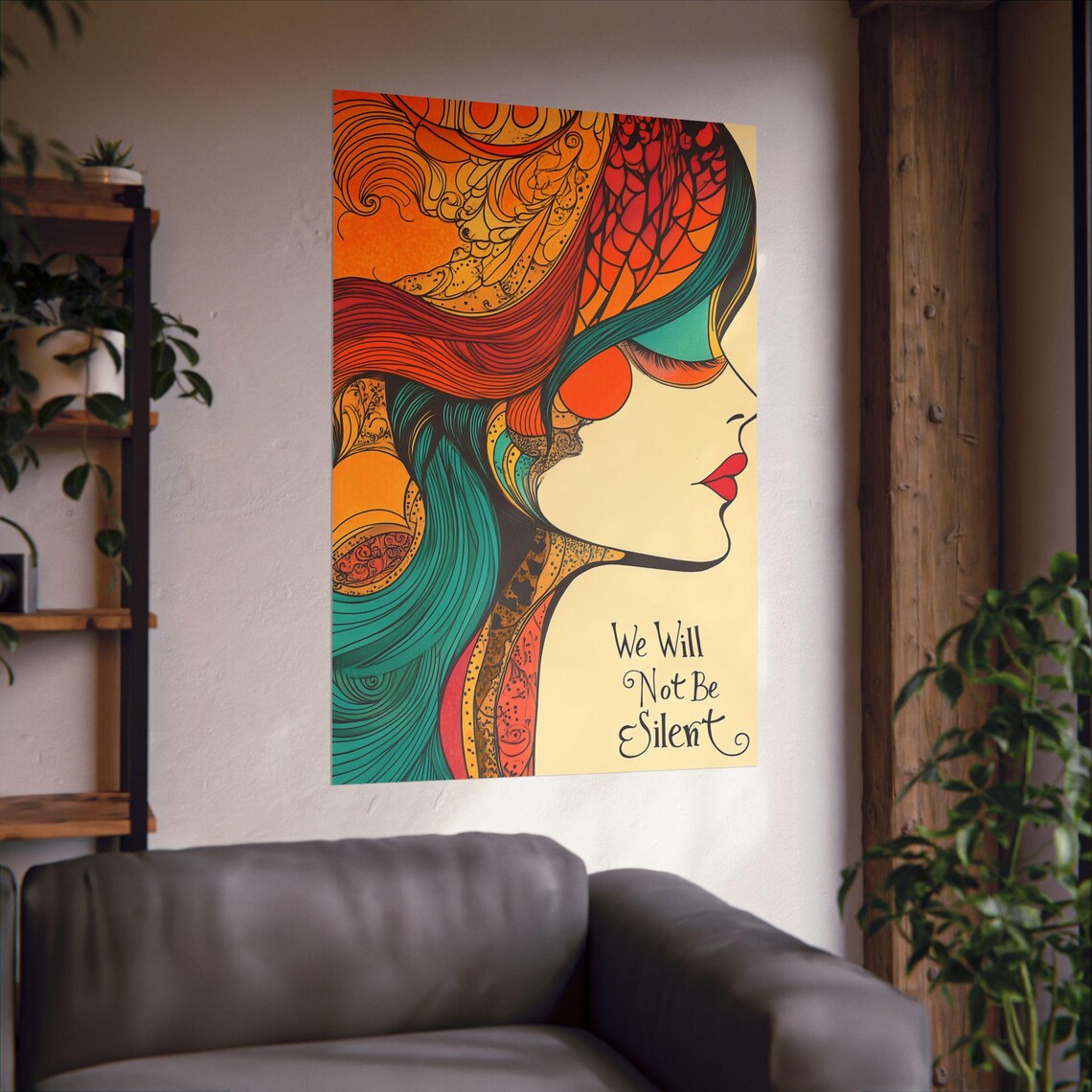 We Will Not Be Silent Protest Art Print, Bold Poster - Image 2