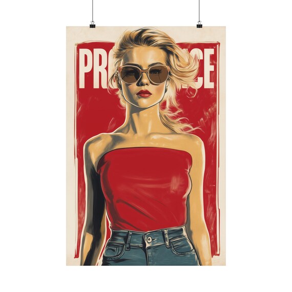 Pro Choice Blonde Bombshell Retro Pop Art Feminist Statement Poster