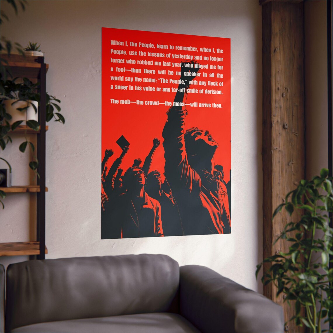 I Am The People The Mob, Protest Poetry Art Print - Image 2