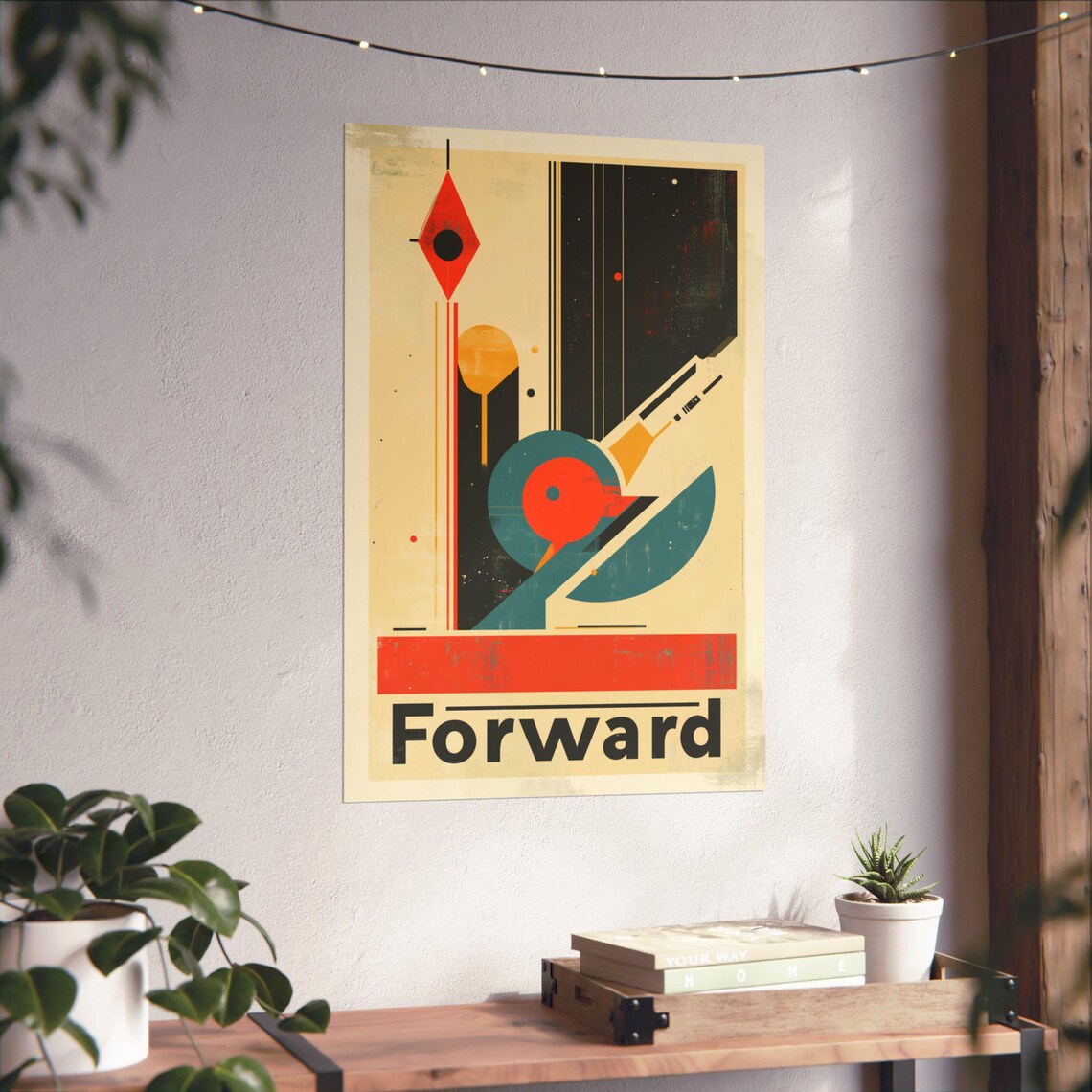 Forward Retro Abstract Art Print, Office And Dorm - Image 4
