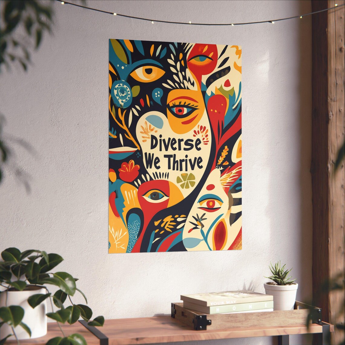 Diverse We Thrive Poster, Home Office Dorm Decor - Image 4
