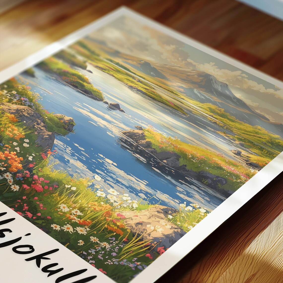 Snaefellsjokull Iceland, Minimalist Travel Poster - Image 2