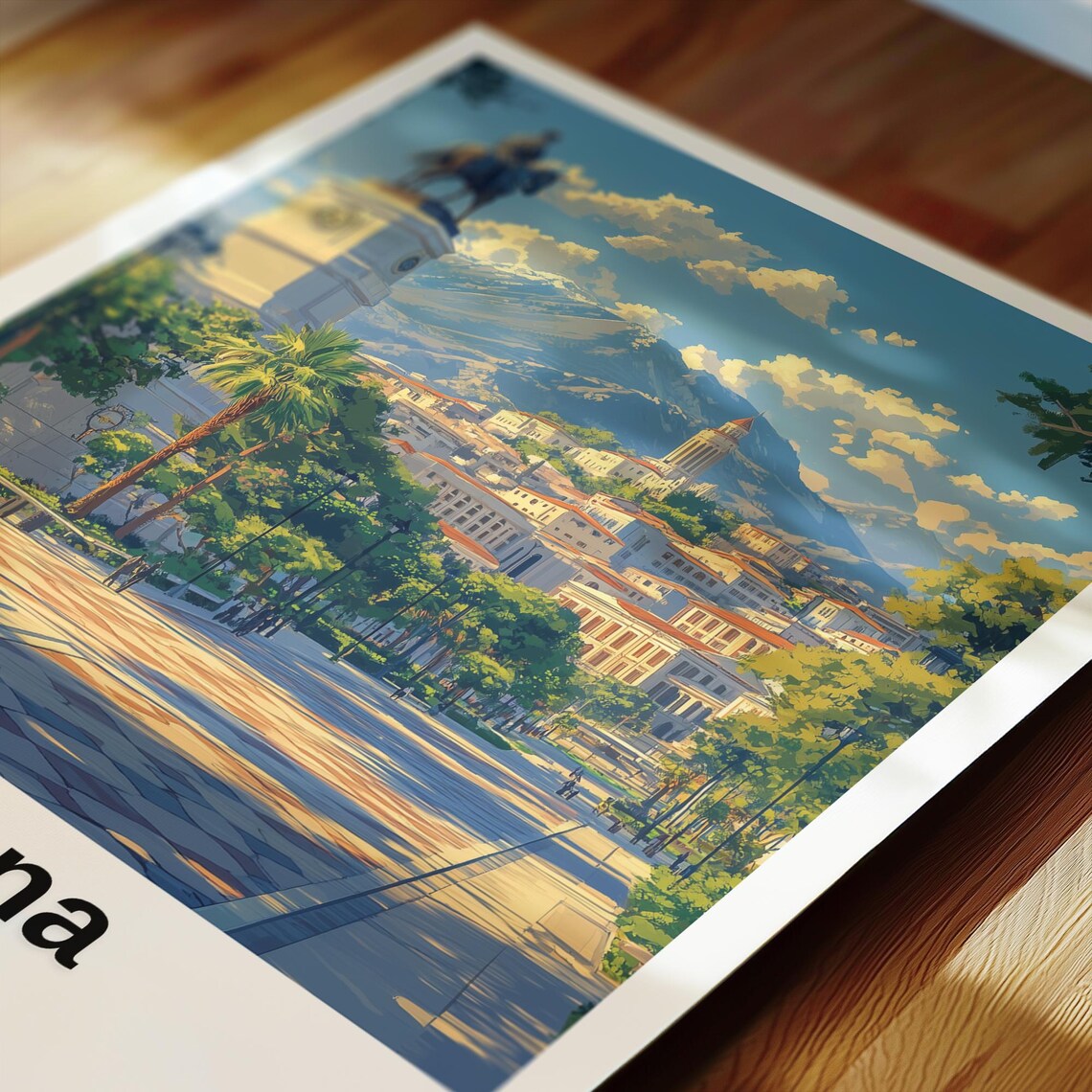 Tirana Travel Poster, Albania Wedding Gift - Image 2