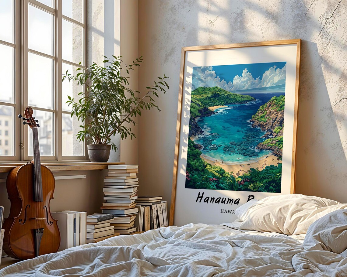 Hanauma Bay Hawaii - Minimalist Travel Poster - Image 3
