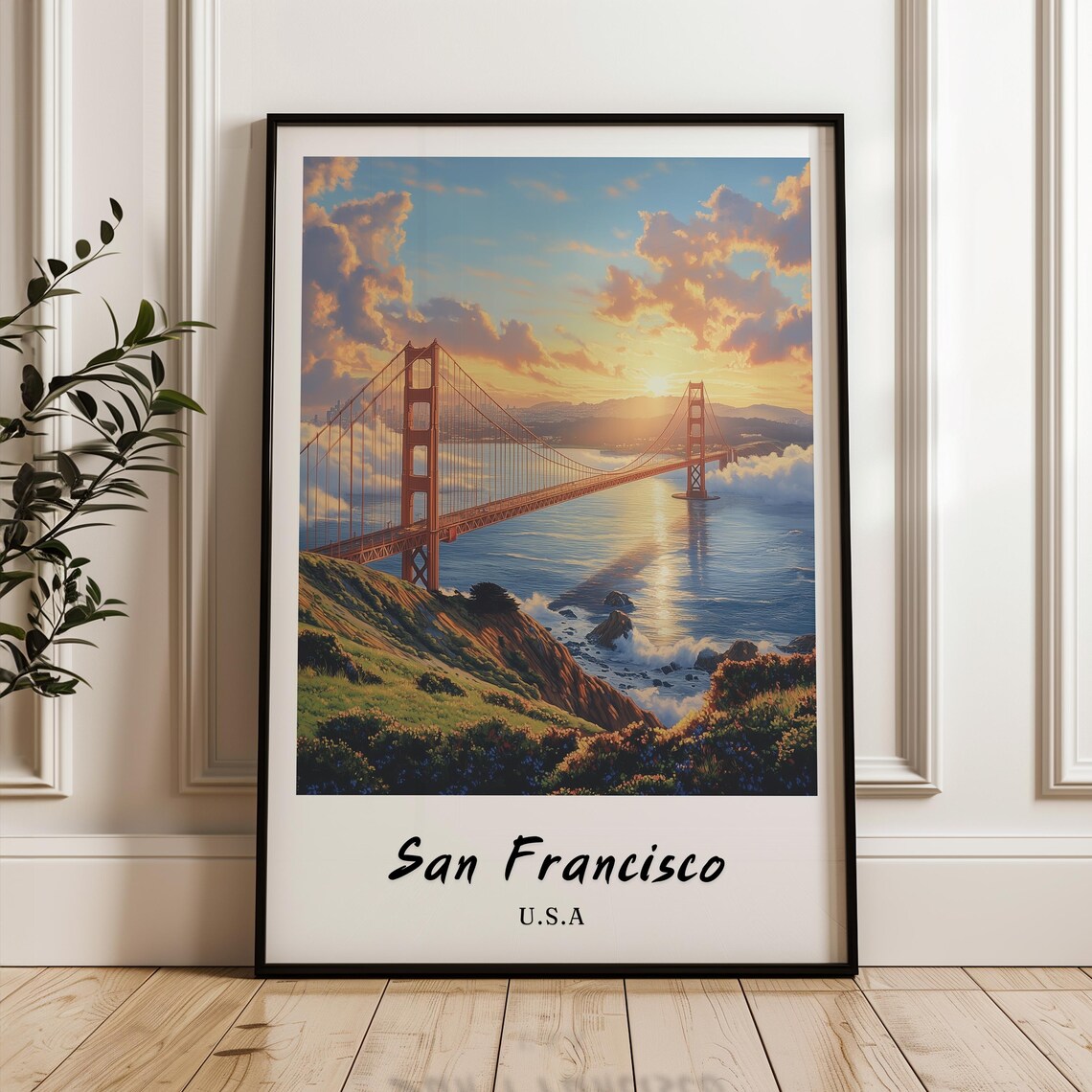 San Francisco USA Travel Poster, Minimalist
