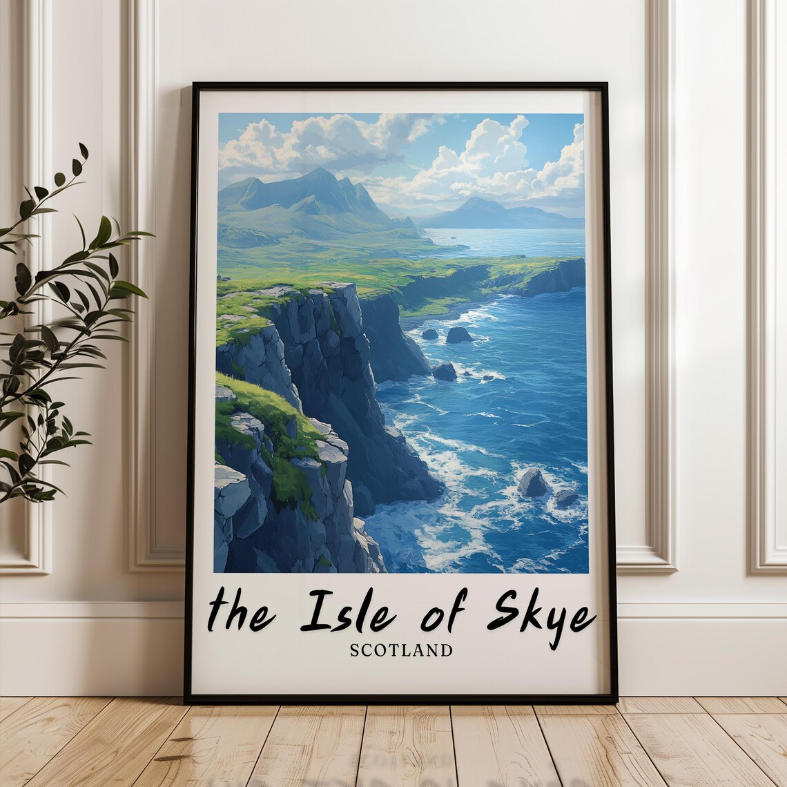 The Isle Of Skye Scotland Wall Art Prints Travel Poster Print Wall Art Print Gift Minimalist Europe Poster Scotland Poster