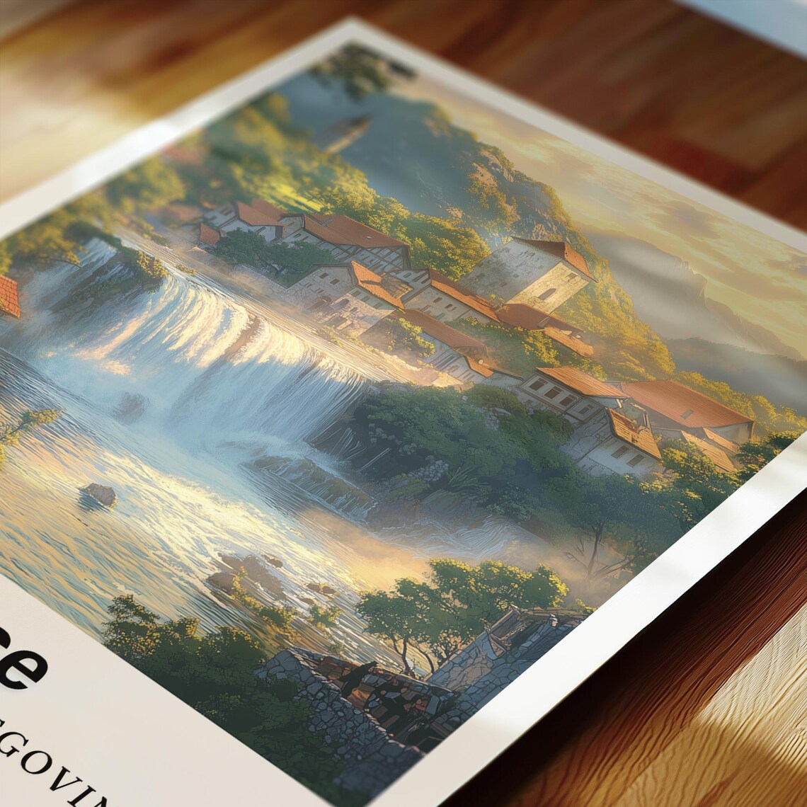 Jajce Travel Poster, Bosnia And Herzegovina - Image 2