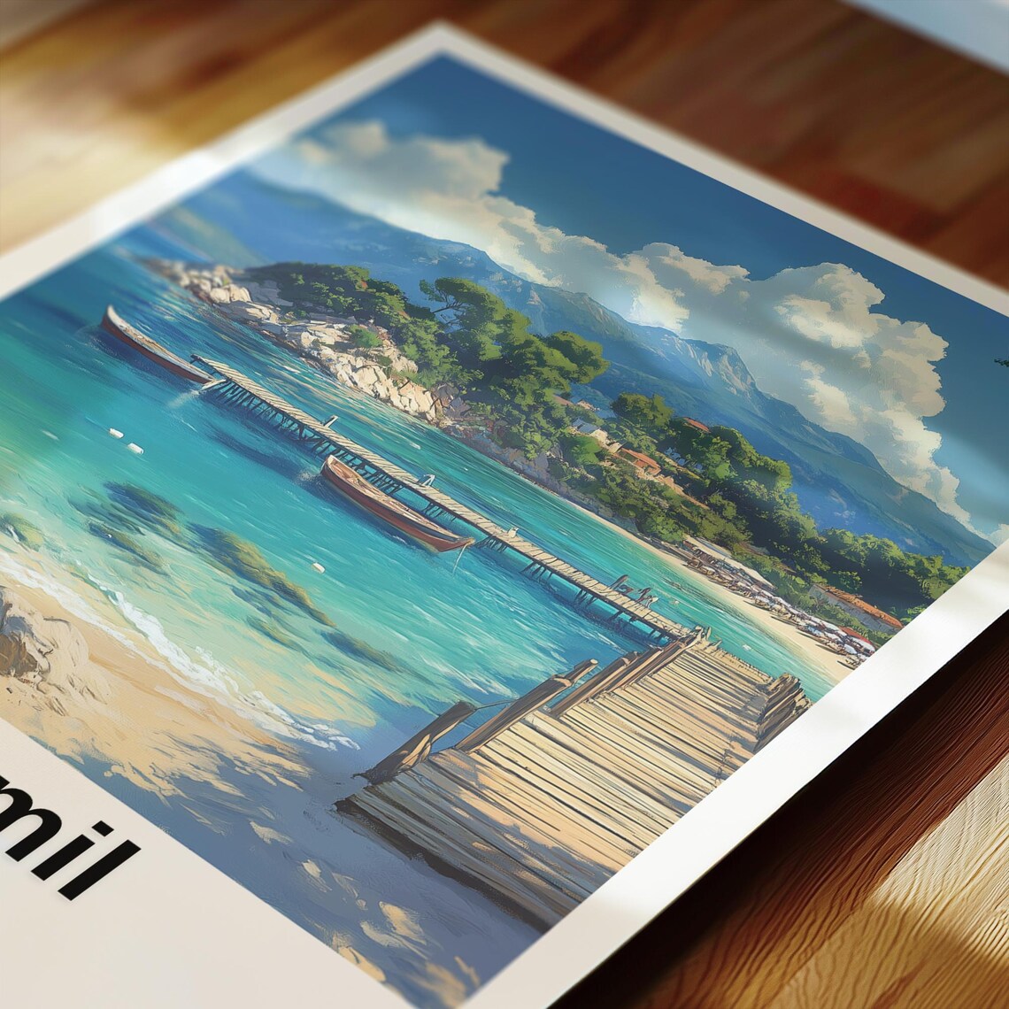 Ksamil Travel Poster, Albania Illustration - Image 2