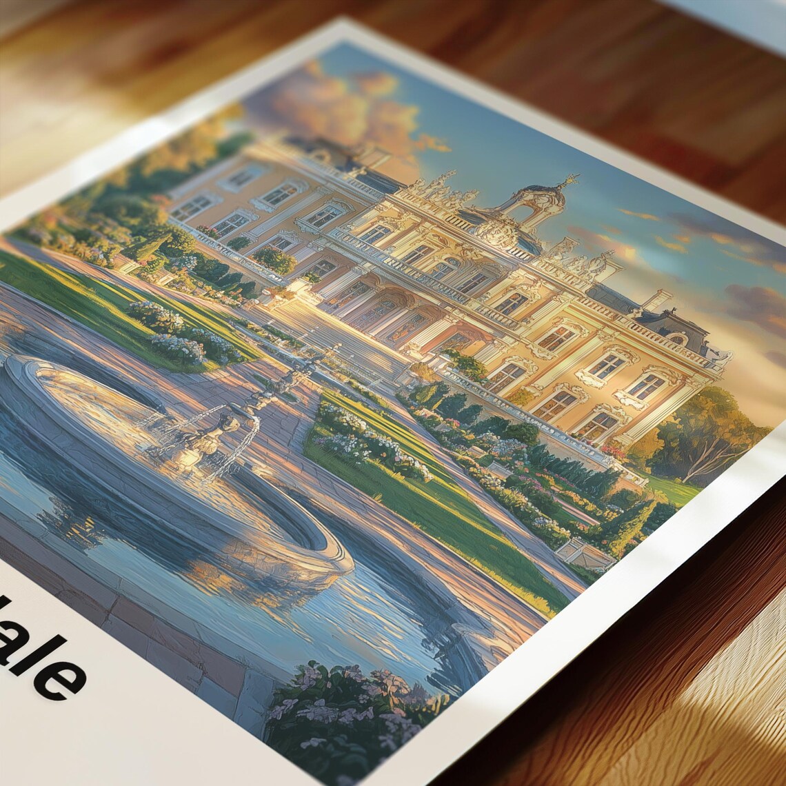 Rundale Travel Poster, Latvia Illustration - Image 2