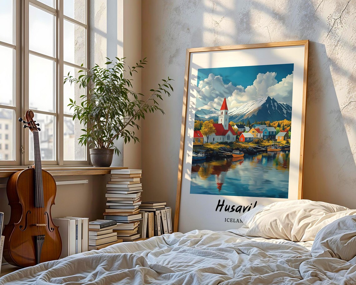 Husavik Iceland Minimalist Travel Poster - Image 3