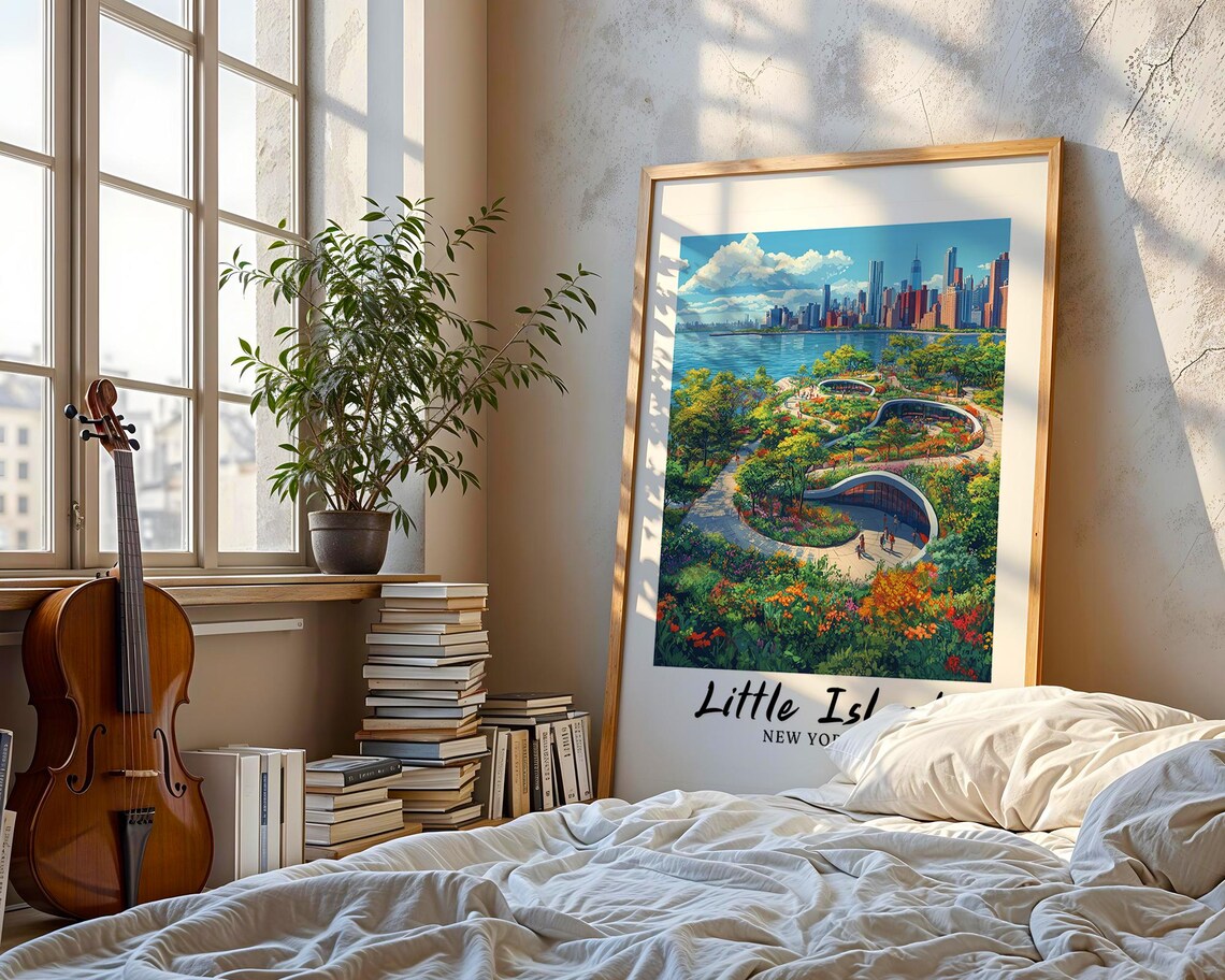 New York City Traditional Travel Poster, Little Island - Image 3