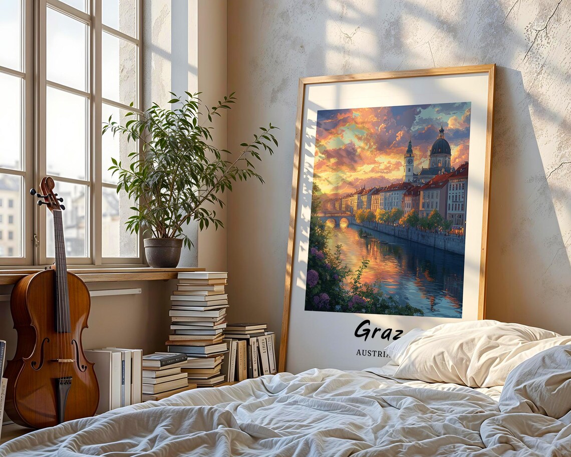 Graz Austria Travel Poster, Minimalist Poster - Image 3