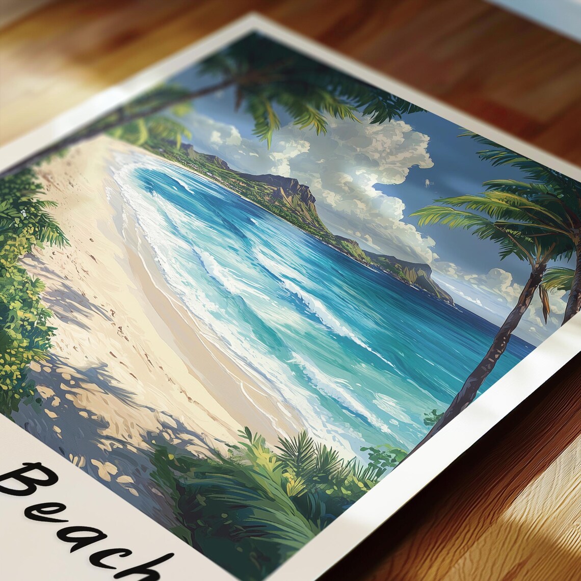 Lanikai Beach Hawaii Travel Poster, Minimalist Art - Image 2