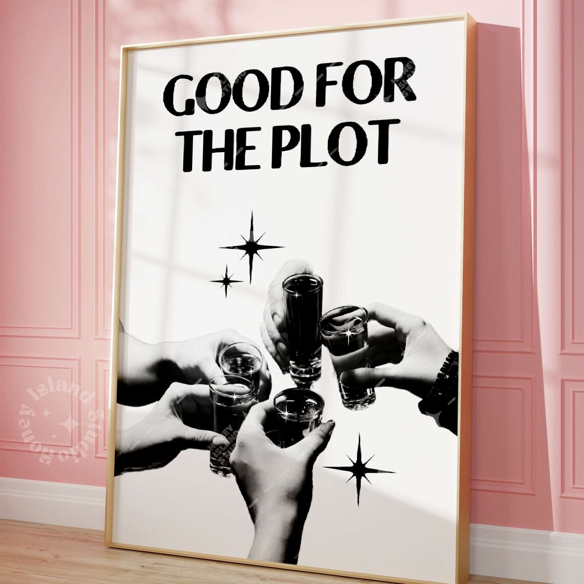 Good For The Plot Retro Y2K Bar Cart Art Print