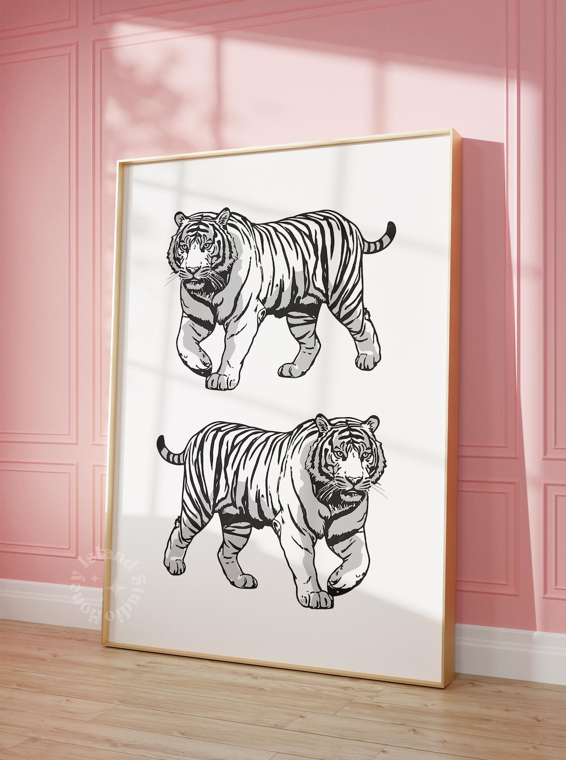 Tiger Print, Funky Preppy Dorm Decor Art Print